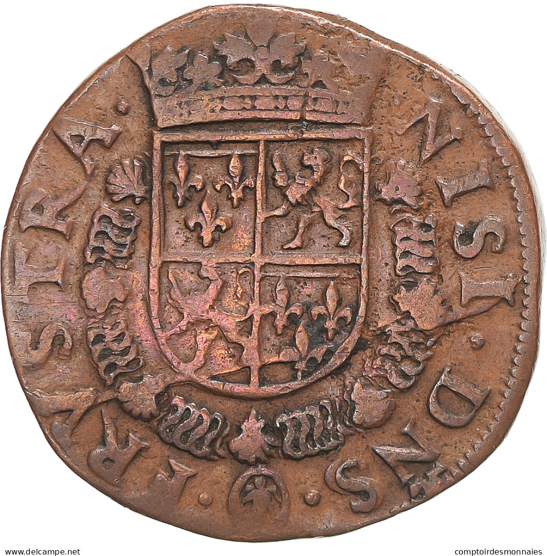 Monnaie, Pays-Bas Espagnols, 12 Myten, 1582, Gand, TB+, Cuivre - …-1795 : Oude Periode