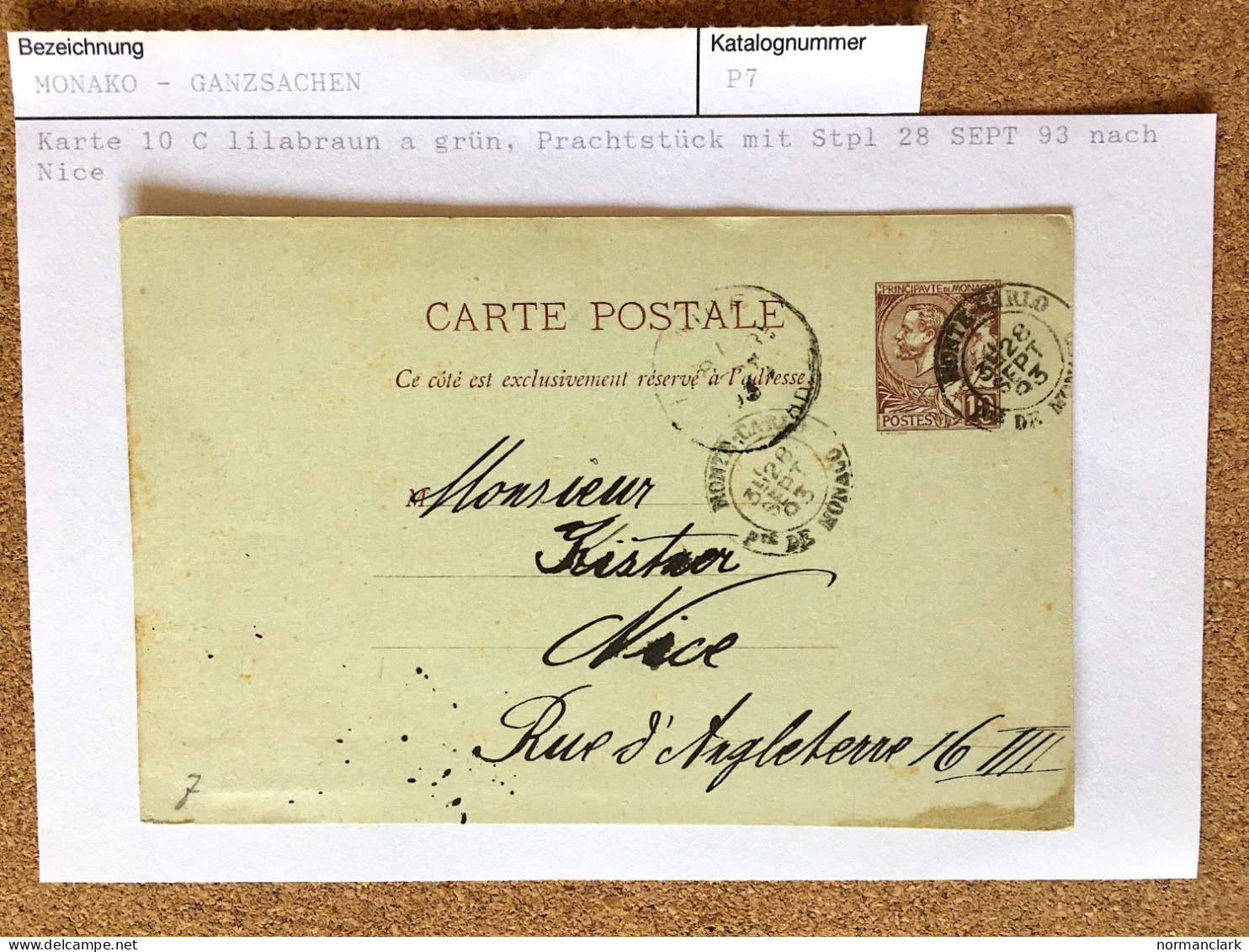 MONACO 1890 -1909 RANGE OF USED POSTAL STATIONERY+UNUSED REPLY SECTION (5+1) - Briefe U. Dokumente