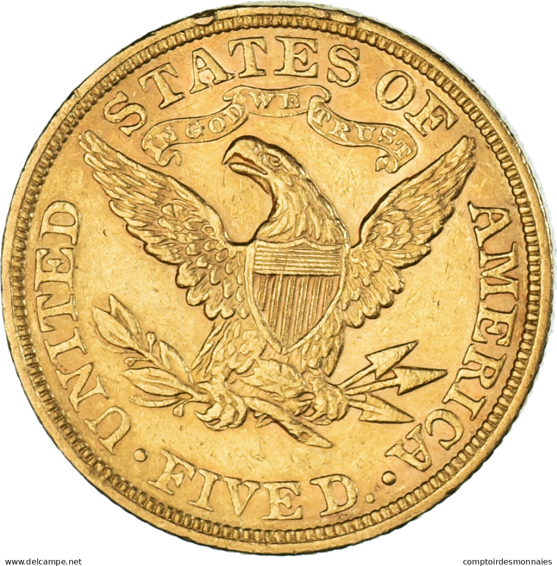 Monnaie, États-Unis, Coronet Head, $5, Half Eagle, 1898, U.S. Mint - 5$ - Half Eagles - 1866-1908: Coronet Head (tête Couronnée)