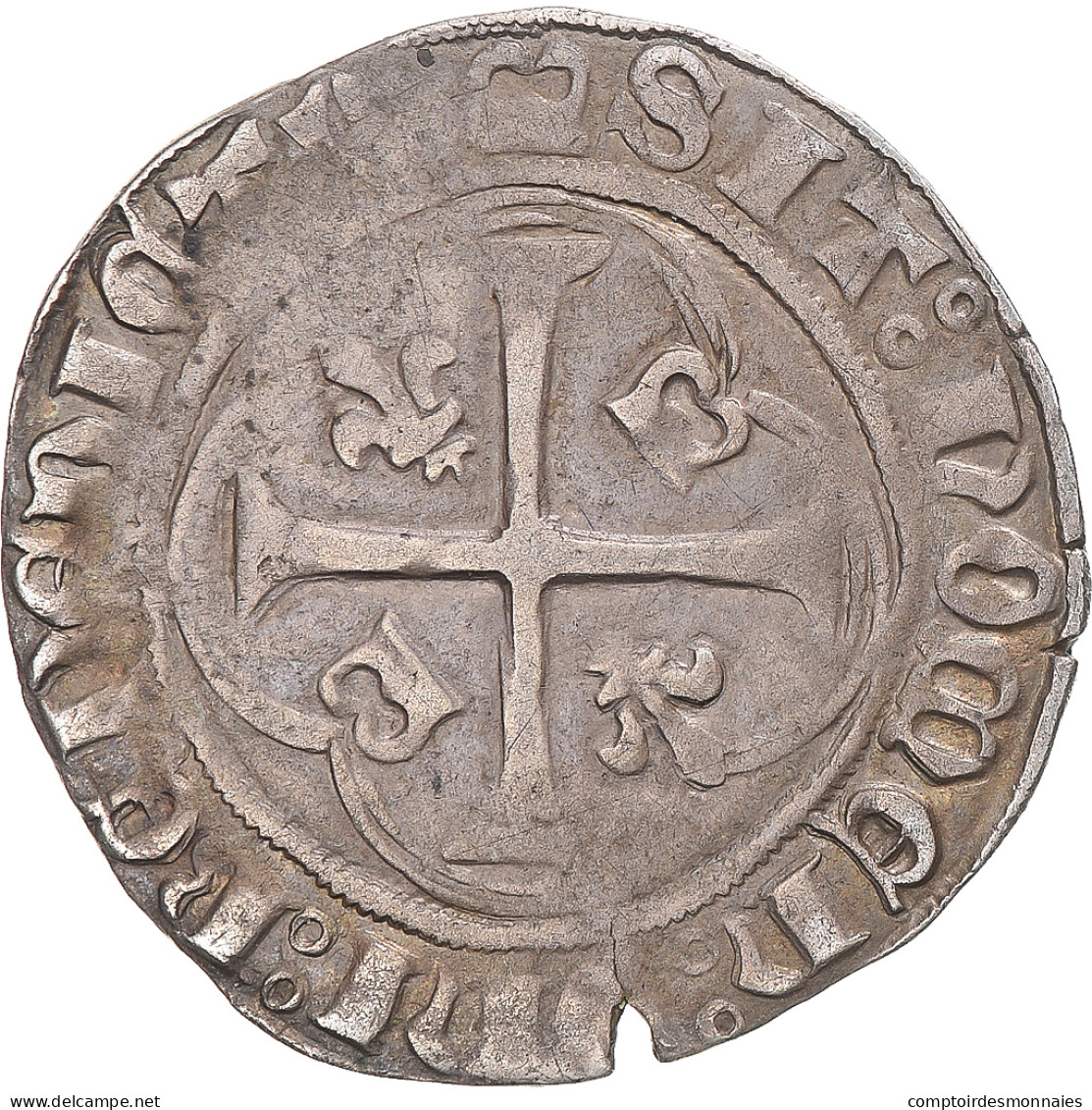 Monnaie, France, Charles VII, Blanc Au Briquet, 1436-1461, Dijon, TTB, Billon - 1422-1461 Carlo VII Il Vittorioso