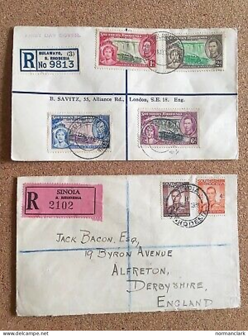 SOUTHERN RHODESIA 1933-37 COVERS INCL.G.V. 10d STAMP ON MEIKLE'S HOTEL COVER (4) - Southern Rhodesia (...-1964)