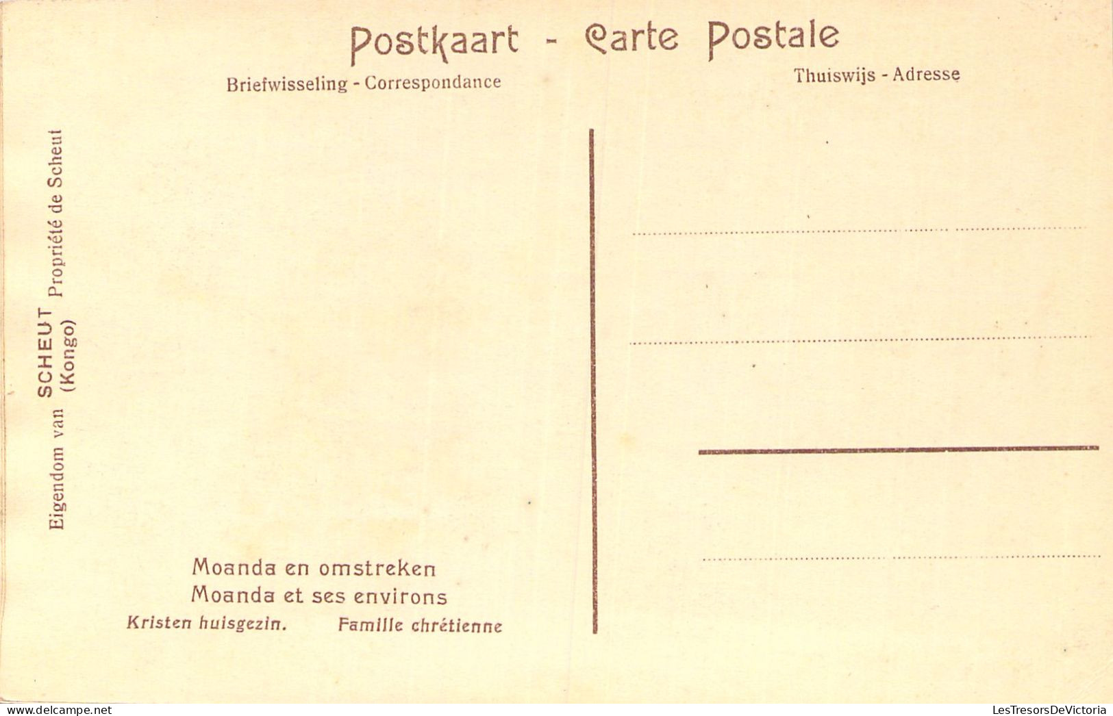 CONGO - Moanda Et Ses Environs - Famille Chrétienne - Carte Postale Ancienne - Andere & Zonder Classificatie