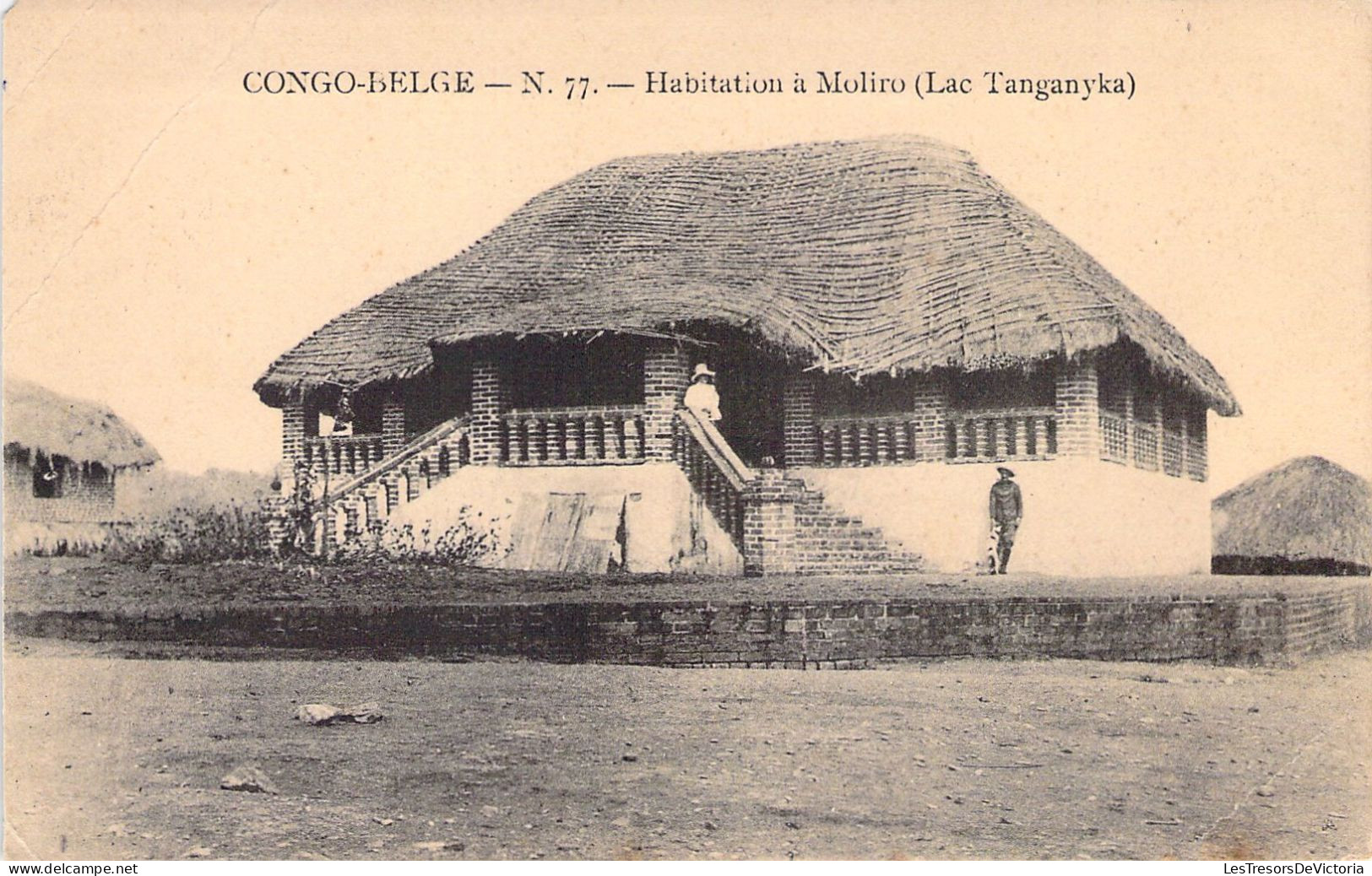 CONGO - Habitation à Moliro - Carte Postale Ancienne - Autres & Non Classés