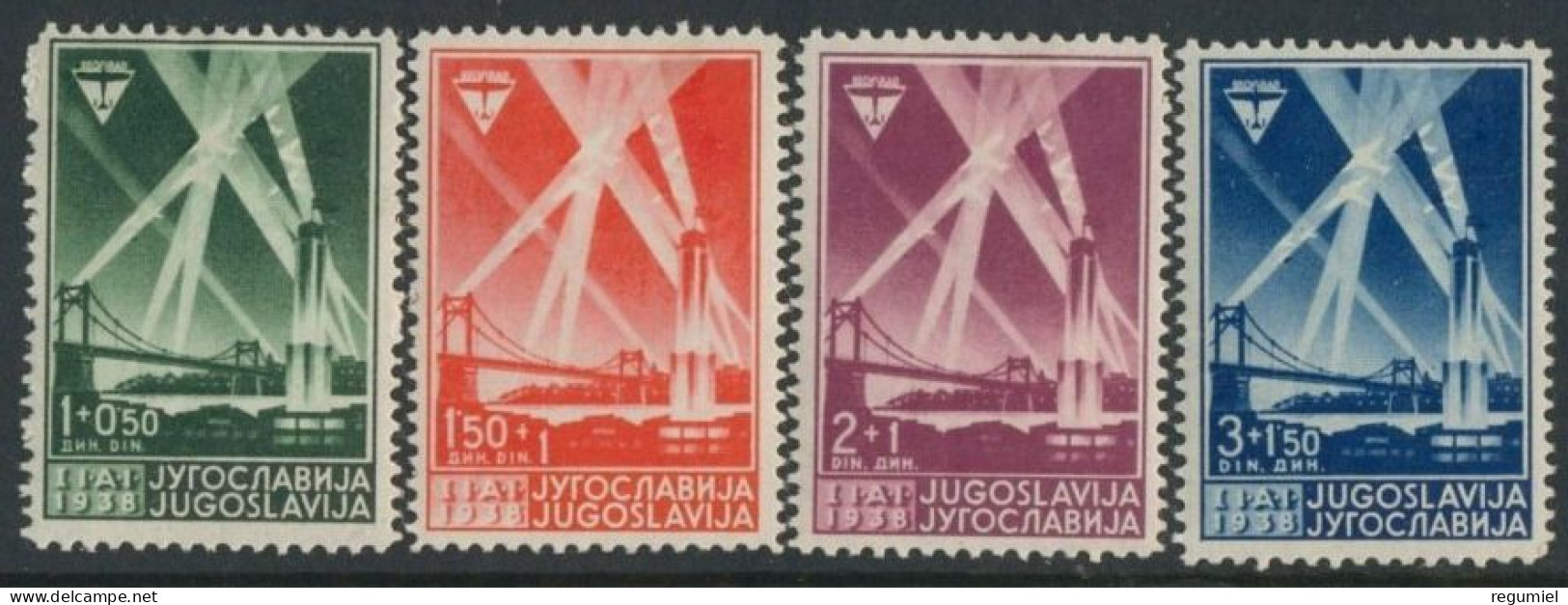 Yugoslavia   318/321 **. MNH. 1938 - Luftpost