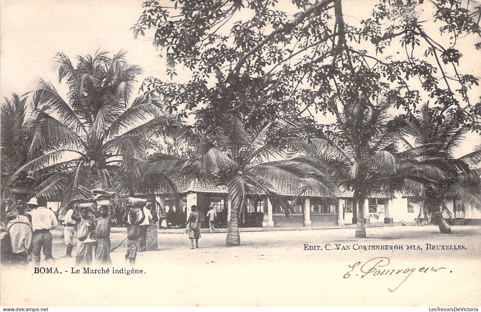 CONGO - Le Marché Indigène à Boma - Carte Postale Ancienne - Autres & Non Classés