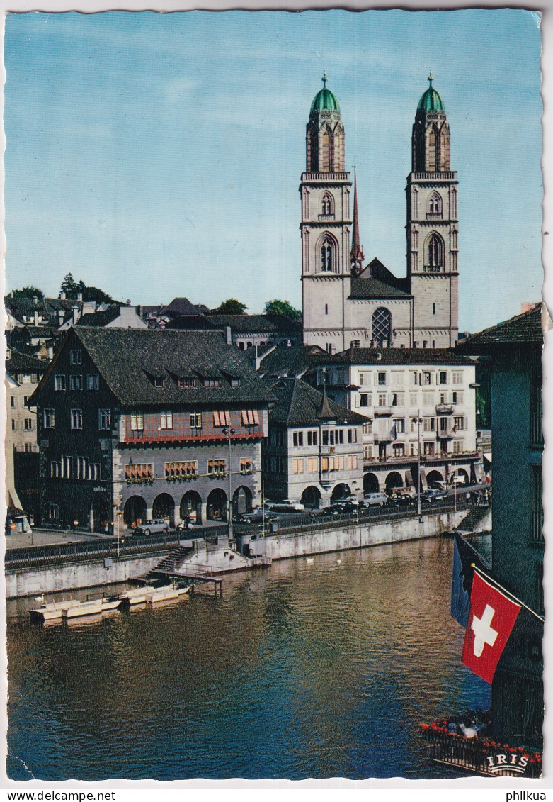 Zürich - Grossmünster - GELAUFEN: 1962 Flugpost Nach KURASHIKI (Japan) - Laufen-Uhwiesen 