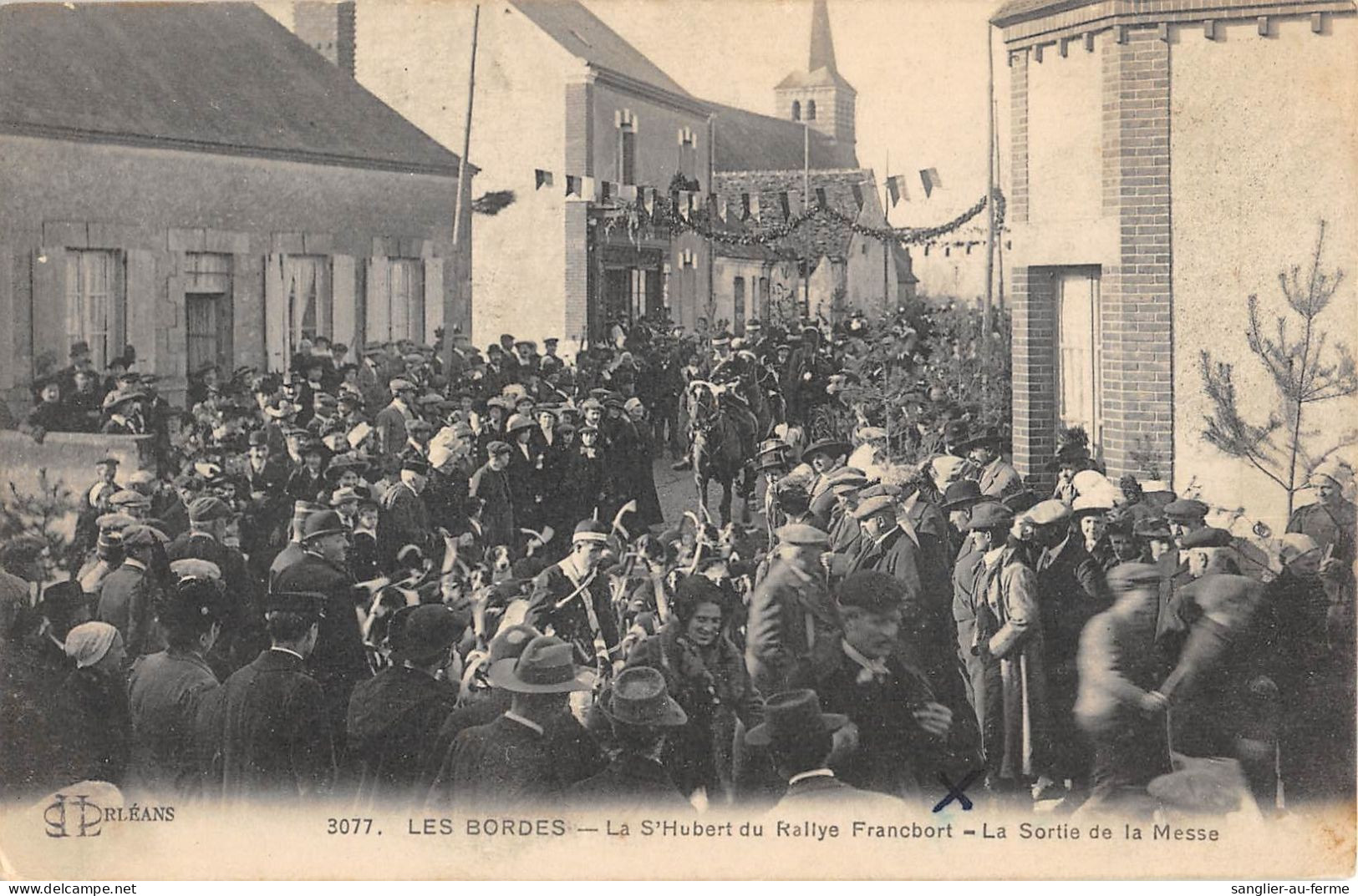 CPA 45 LES BORDES LA SAINT HUBERT DU RALLYE FRANCBORT SORTIE DE LA MESSE - Autres & Non Classés