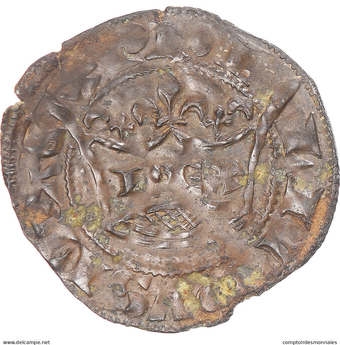 Monnaie, France, Philippe VI, Double Tournois, 1348-1350, TB+, Billon - 1328-1350 Philipp VI.