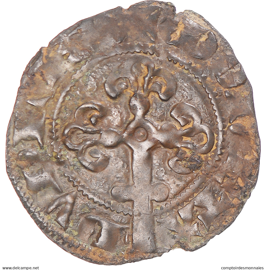 Monnaie, France, Philippe VI, Double Tournois, 1348-1350, TB+, Billon - 1328-1350 Philipp VI.