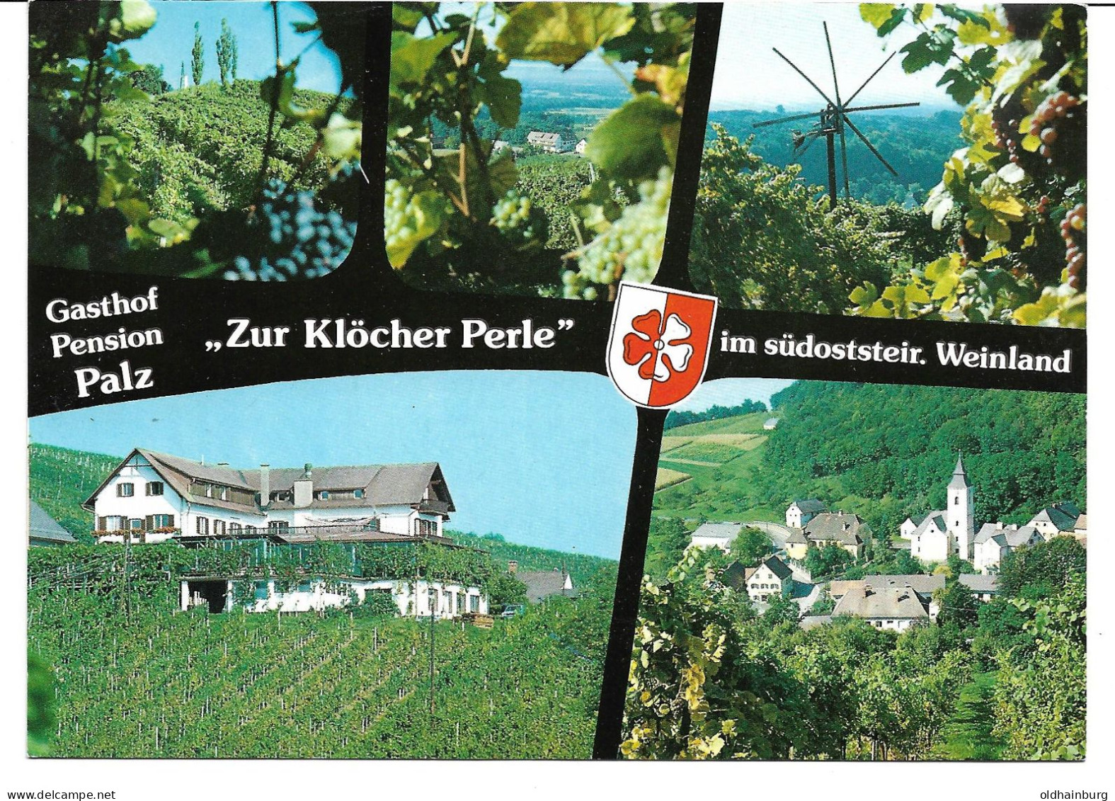 2305w: AK Ausflugsgasthof Palz "Zur Klöcherperle", 8943 Klöch, Ungelaufen (ca. 1990) - Bad Radkersburg