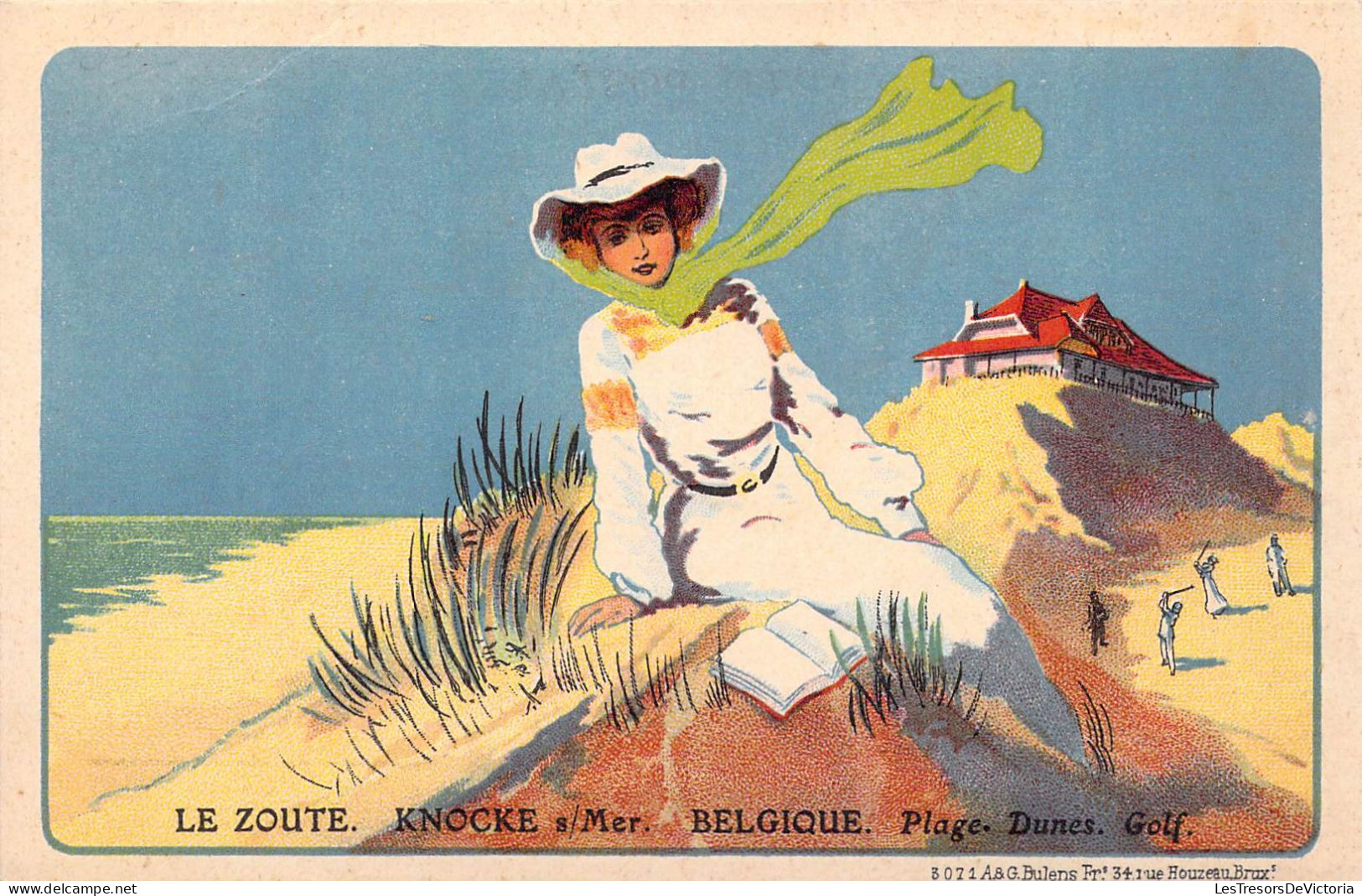 BELGIQUE - Knocke Sur Mer - Le Zoute - Plage - Dunes - Golf - Carte Postale Ancienne - Knokke