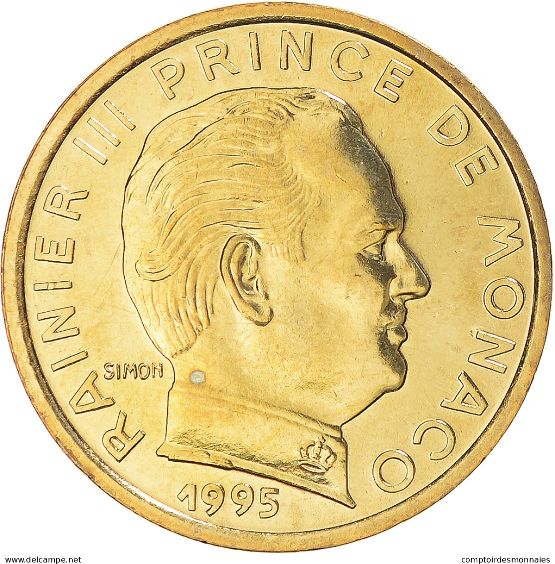 Monnaie, Monaco, Rainier III, 10 Centimes, 1995, Paris, BU, FDC - 1960-2001 Nouveaux Francs