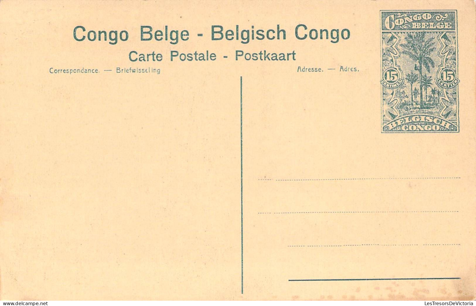 CONGO BELGE - Poste De Travail Sur Le Kasai - Carte Postale Ancienne - Congo Belge