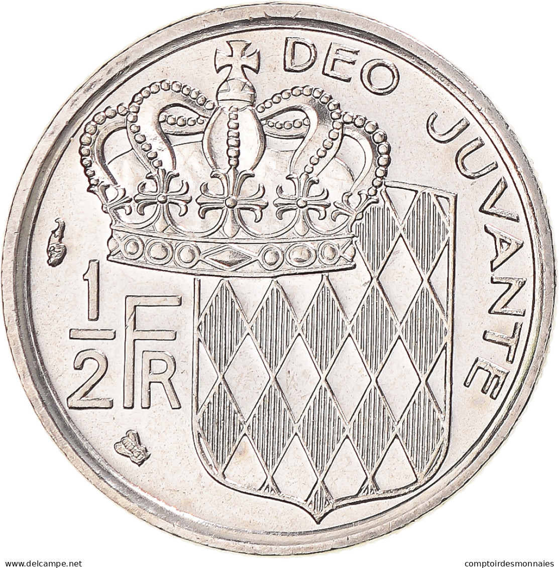 Monnaie, Monaco, Rainier III, 1/2 Franc, 1995, Paris, BU, FDC, Nickel - 1960-2001 Nouveaux Francs