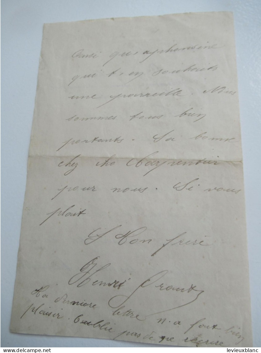 Lettre De Nouvel An Avec Chromo/" Chère Marraine" / Paul & Henri Groult/Vers 1895 -1905                 CVE192 - Neujahr