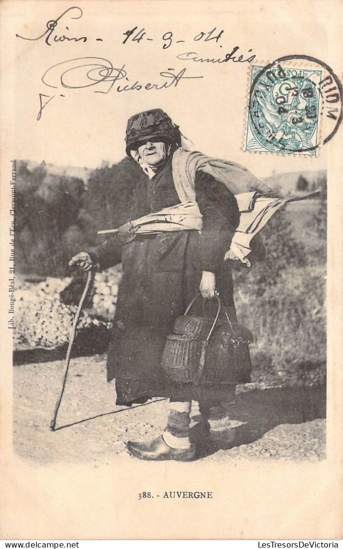 FOLKLORE - Auvergne - Vieille Dame - Carte Postale Ancienne - Andere & Zonder Classificatie