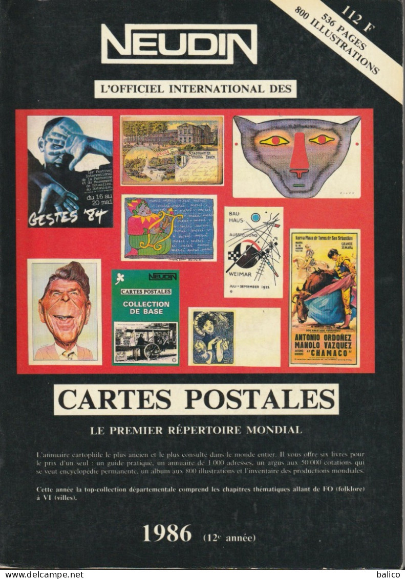 Argus De Cartes Postales Anciennes "NEUDIN - 1986"  ( 12ème Année ) - Livres & Catalogues