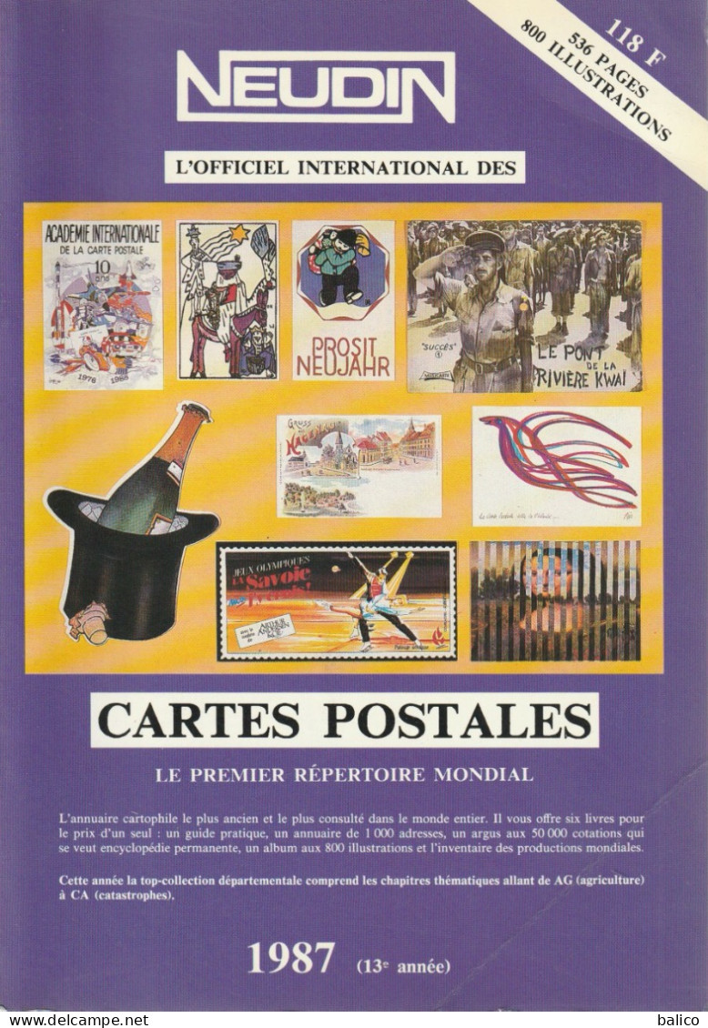 Argus De Cartes Postales Anciennes "NEUDIN - 1987"  ( 13ème Année ) - Bücher & Kataloge