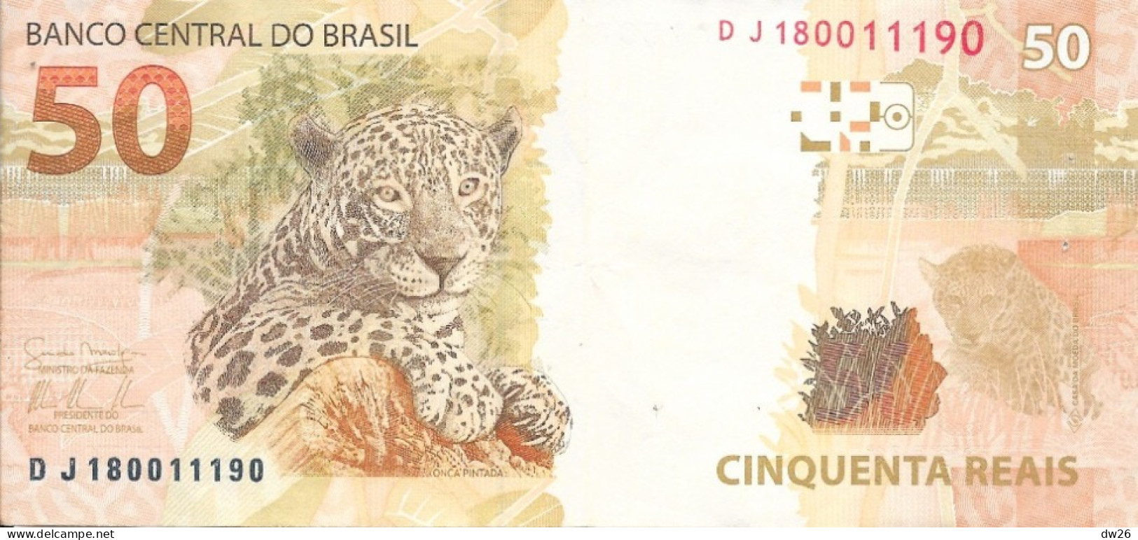 Billet Brésil - Banco Central Do Brasil - 50 Cinquenta Reais (Republica) DJ 180011190 - Brazil