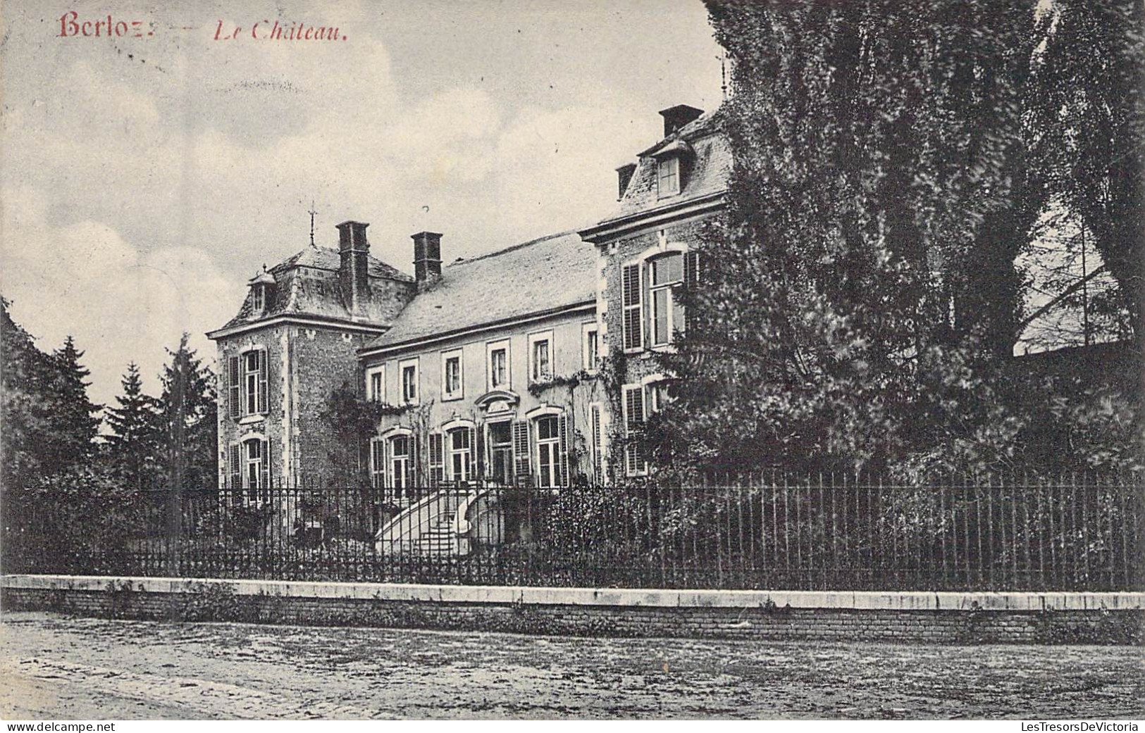 BELGIQUE - BERLOZ - Le Château - Edit F Teheux Hovent - Carte Postale Ancienne - Berloz