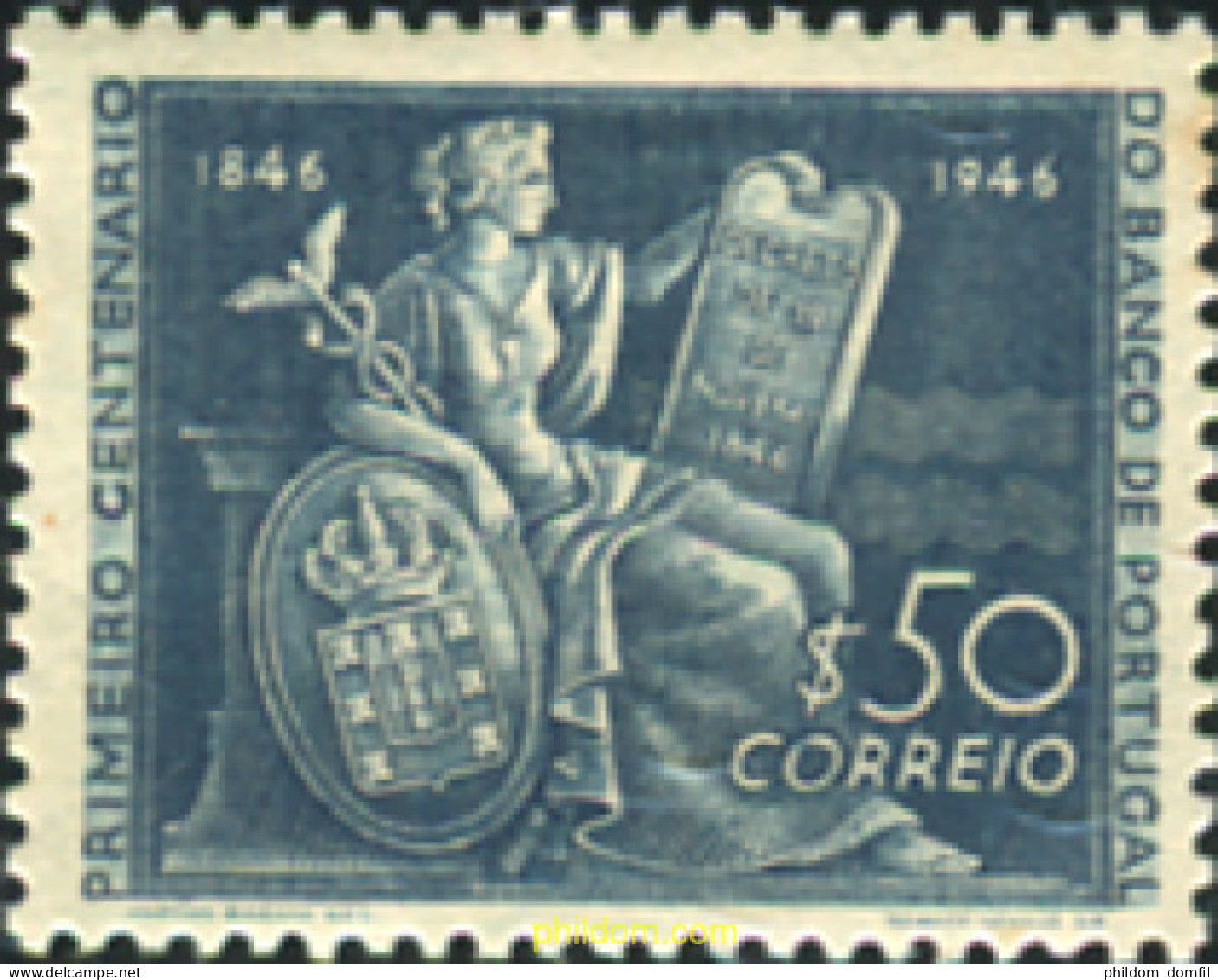 637386 HINGED PORTUGAL 1946 CENTENARIO DE LA BANCA DE PORTUGAL - Andere & Zonder Classificatie