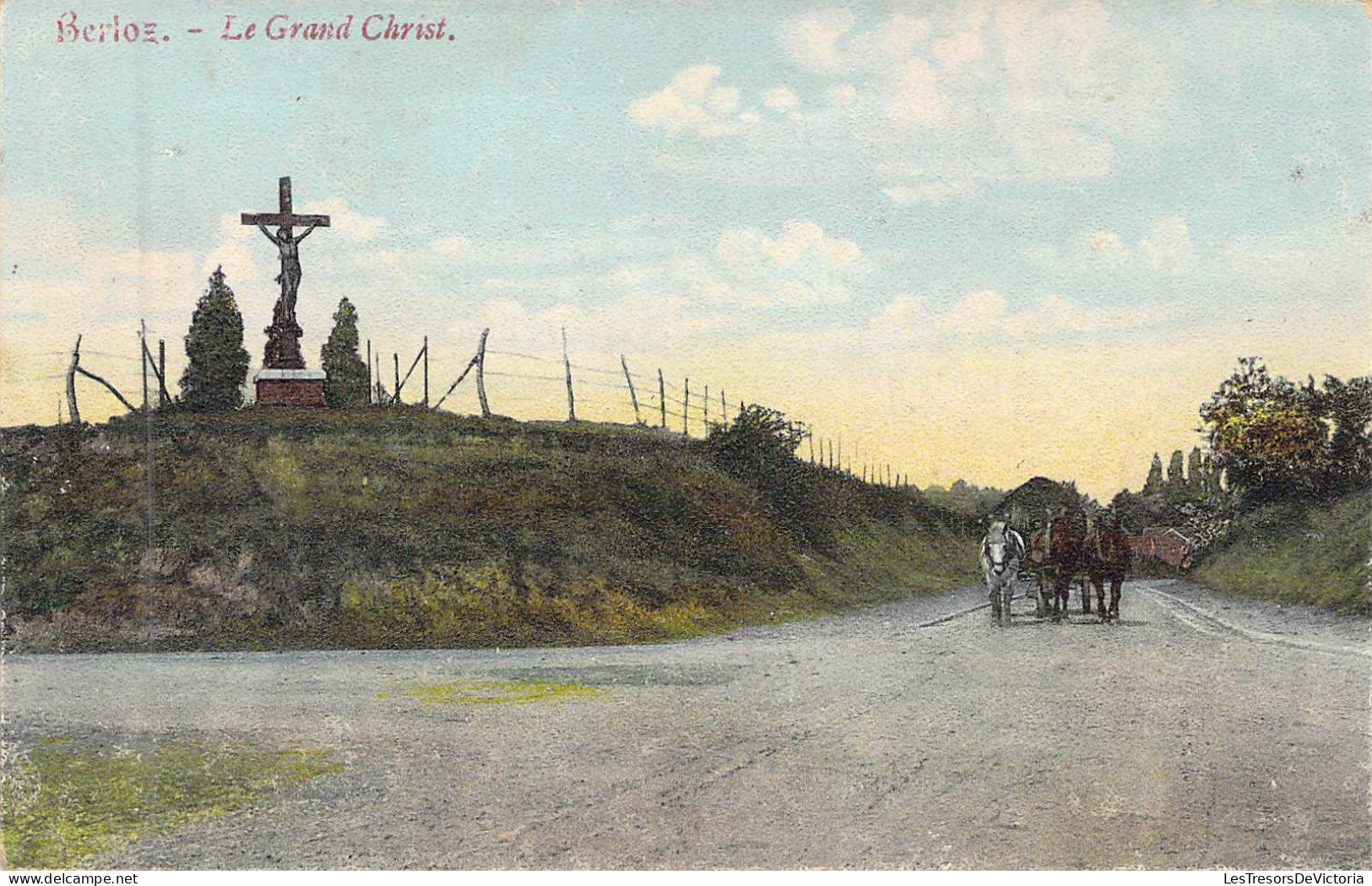 BELGIQUE - BERLOZ - Le Grand Christ  - Edit F Teheux Hovent - Carte Postale Ancienne - Berloz