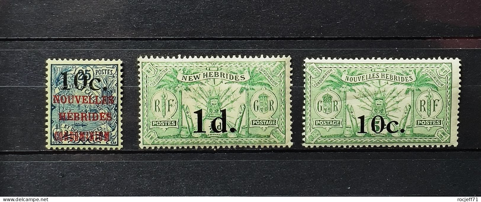 04 - 23 // New Hebrides - Nouvelles Hébrides N° 59 + 73 + 77 * - Cote : 13 Euros - Oblitérés