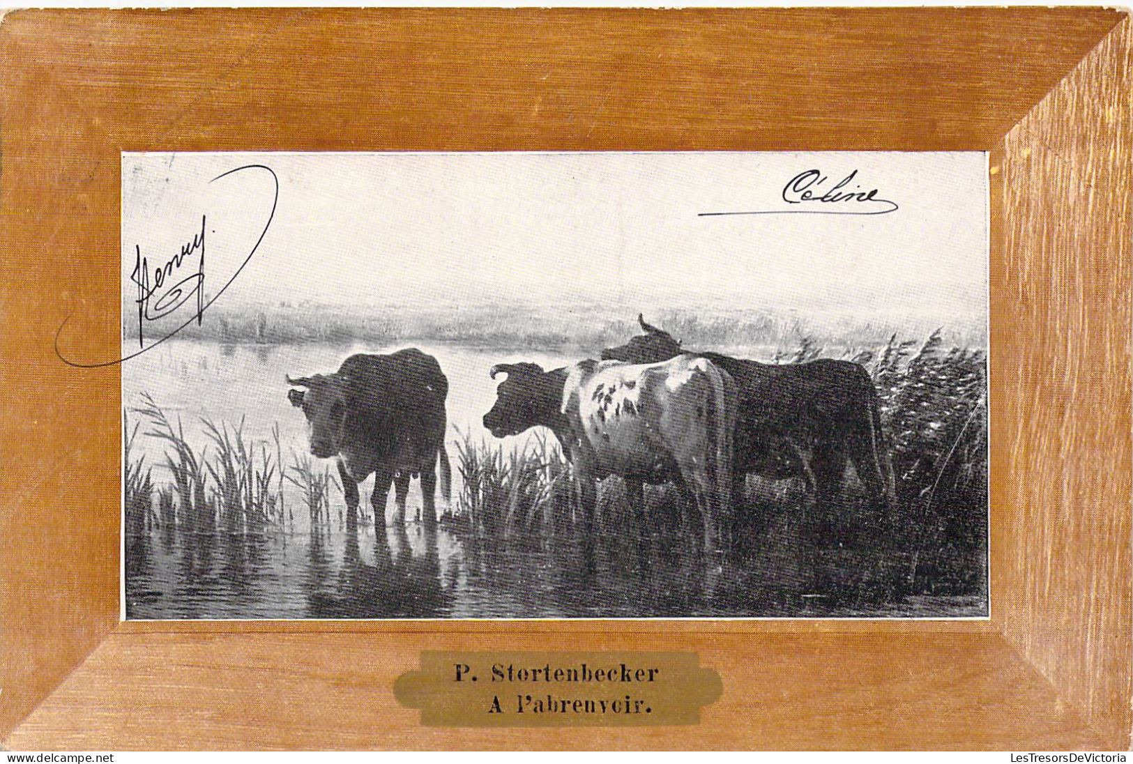 ARTS - Tableaux - P. Stortenbecker - A L'Abrenvoir - Carte Postale Ancienne - Peintures & Tableaux