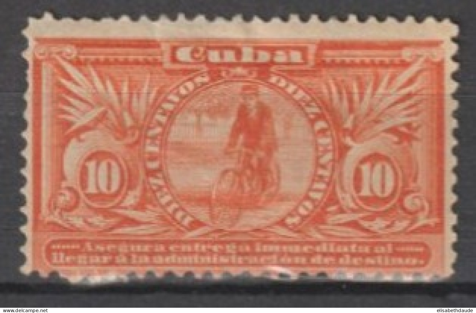 C UBA - 1899 - EXPRES - VARIETE "IMMEDIATA" YVERT N°2a * MH - COTE = 60 EUR - Express Delivery Stamps