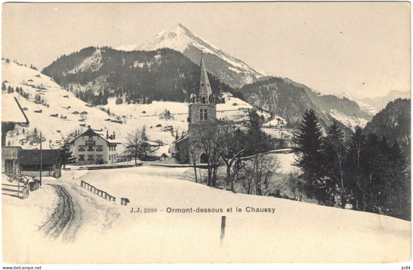 Suisse - Vaud - Ormont-Dessous Et Le Chaussy - Carte Postale Vierge - Ormont-Dessous