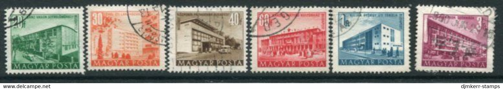 HUNGARY 1951 Definitive: Buildings Of The 5-Year Plan Used.  Michel 1186-91 - Gebruikt