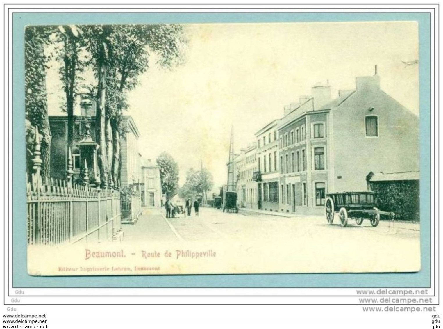 Beaumont ' Route De Philippeville ' Voyagé 1908 - TB - Beaumont