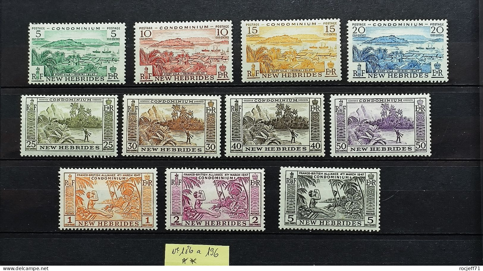 04 - 23 // New Hebrides - Nouvelles Hébrides - N°186 à 196  **  - MNH - Cote : 79 Euros - Unused Stamps