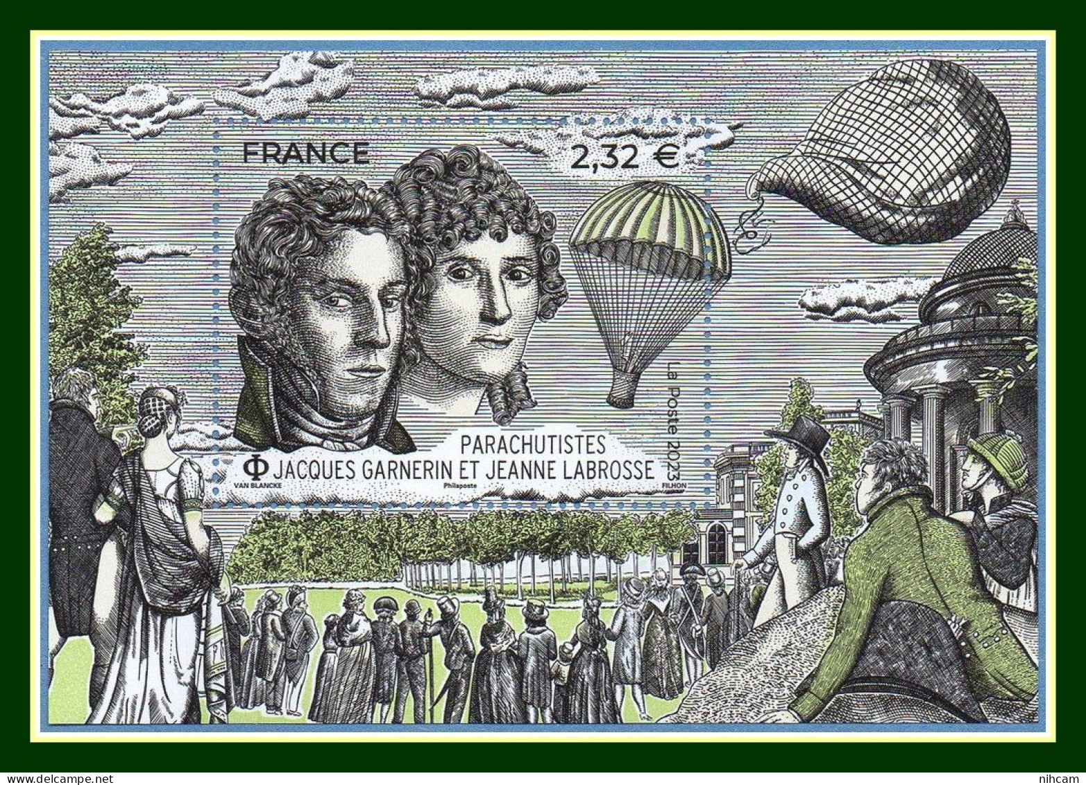 Bloc Garnerin Et Labrosse 2023** MNH Parachutistes France - Fallschirmspringen