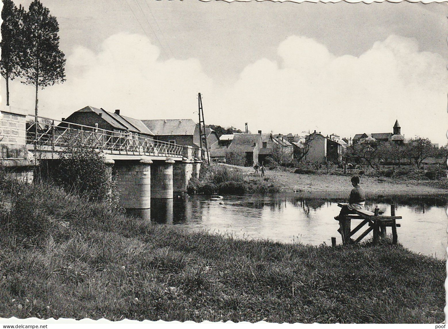 Wanlin S/ Lesse : Les Bains Et Le Pont Près Du Moulin 1955 - Houyet