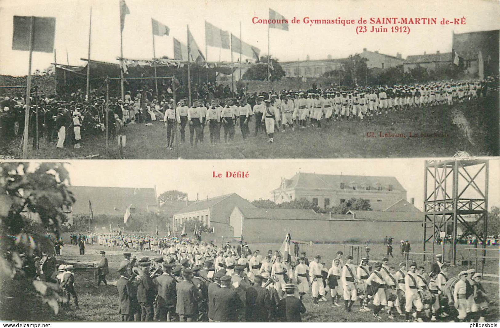 CHARENTE MARITIME  SAINT MARTIN DE RE  Concours De Gymnastique 23 Juin 1912 - Saint-Martin-de-Ré