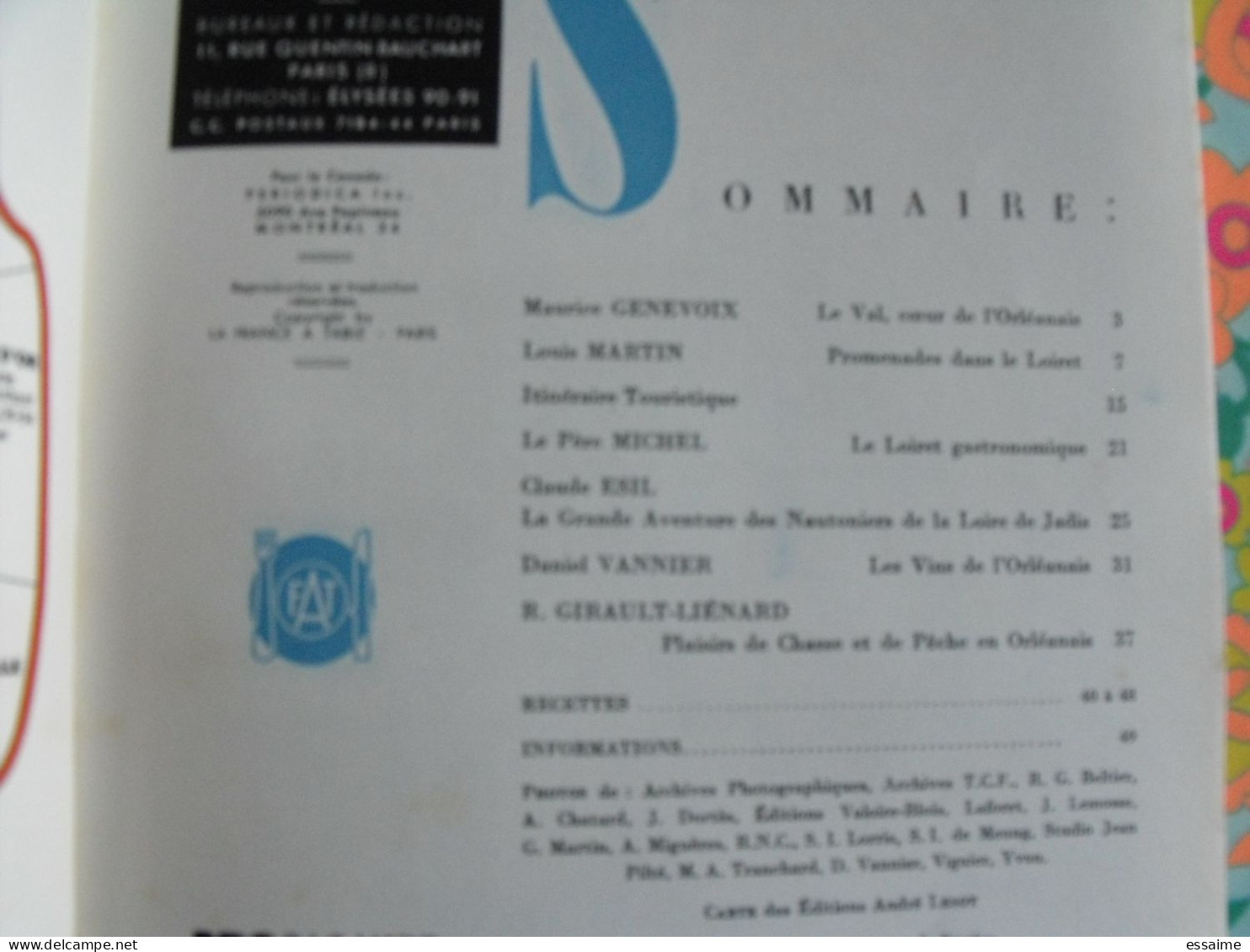 La France à Table N° 94. 1962. Loiret. Orléans Olivet Beaugency Sully Gien Briare Montargis Boesse Cléry. Gastronomie - Tourisme & Régions