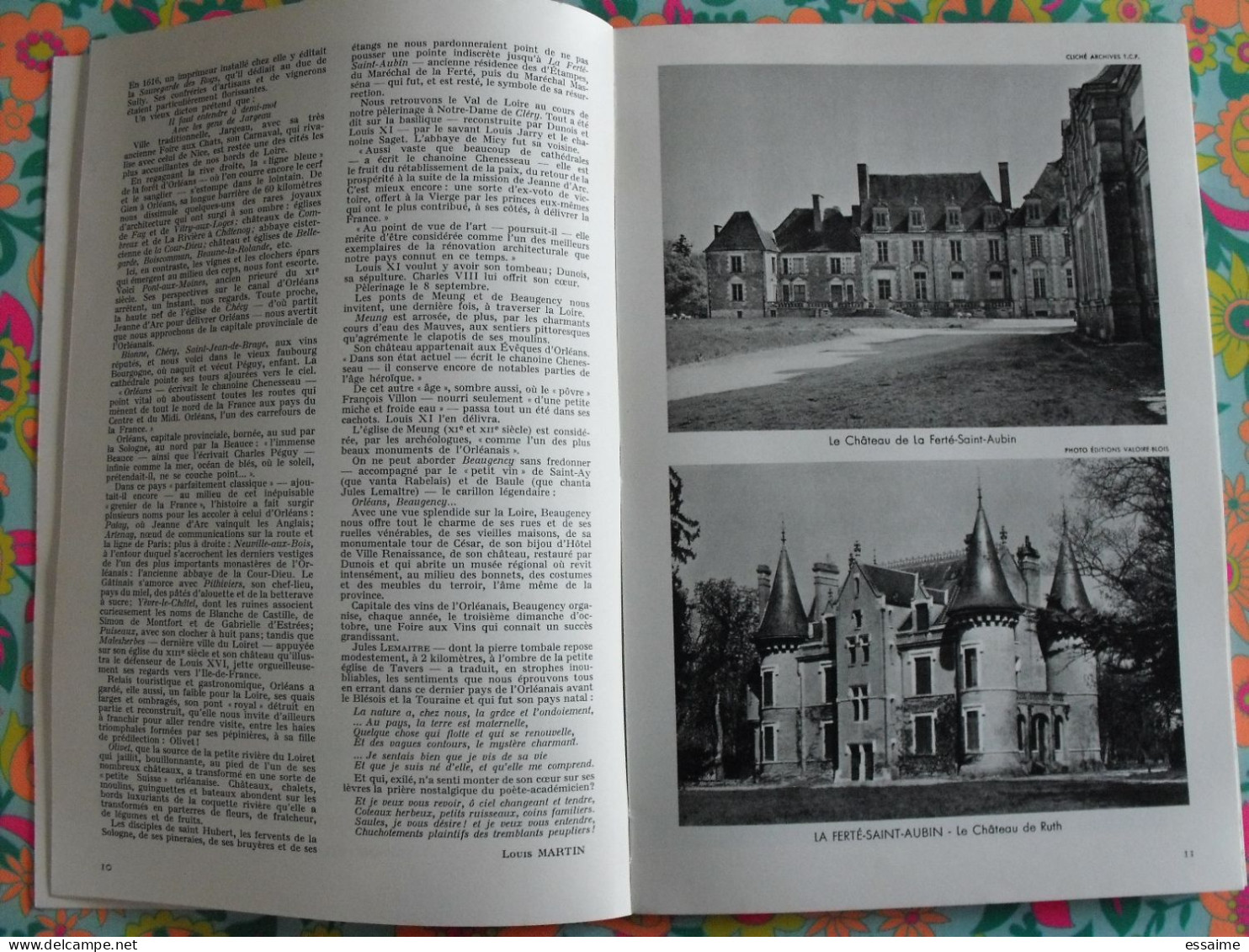 La France à table n° 94. 1962. Loiret. Orléans olivet beaugency sully gien briare montargis boesse cléry. gastronomie