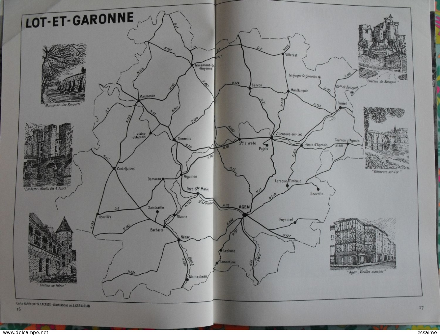 La France à table n° 163. 1972. Lot-et-Garonne. agen nerac villeneuve puymirol villereal marmande fumel. gastronomie