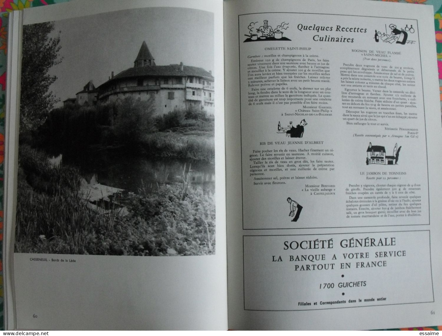 La France à table n° 163. 1972. Lot-et-Garonne. agen nerac villeneuve puymirol villereal marmande fumel. gastronomie