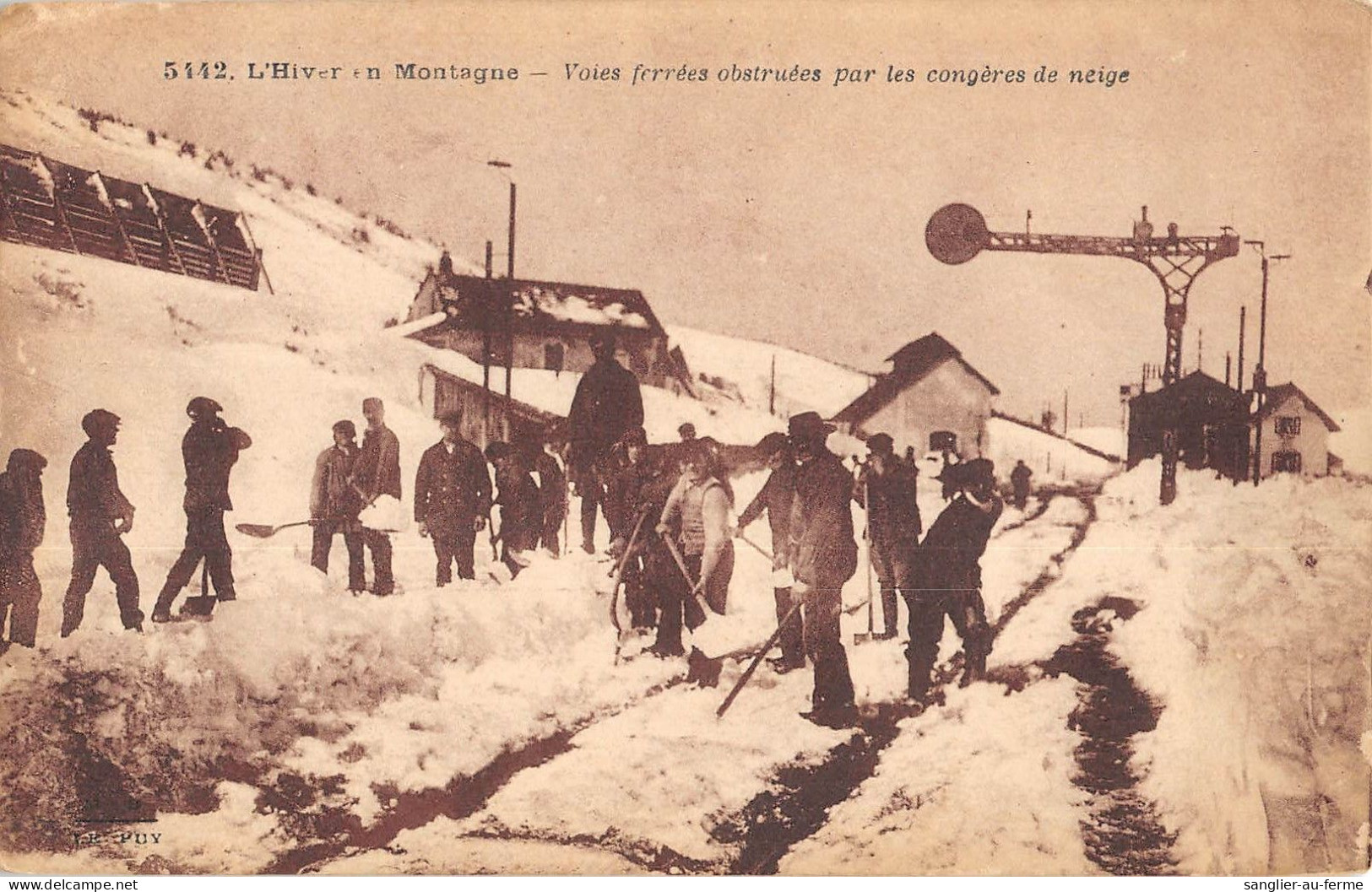 CPA 48 L'HIVER EN MONTAGNE VOIES FERREES OBSTRUEES PAR LES CONGERES DE NEIGE - Andere & Zonder Classificatie