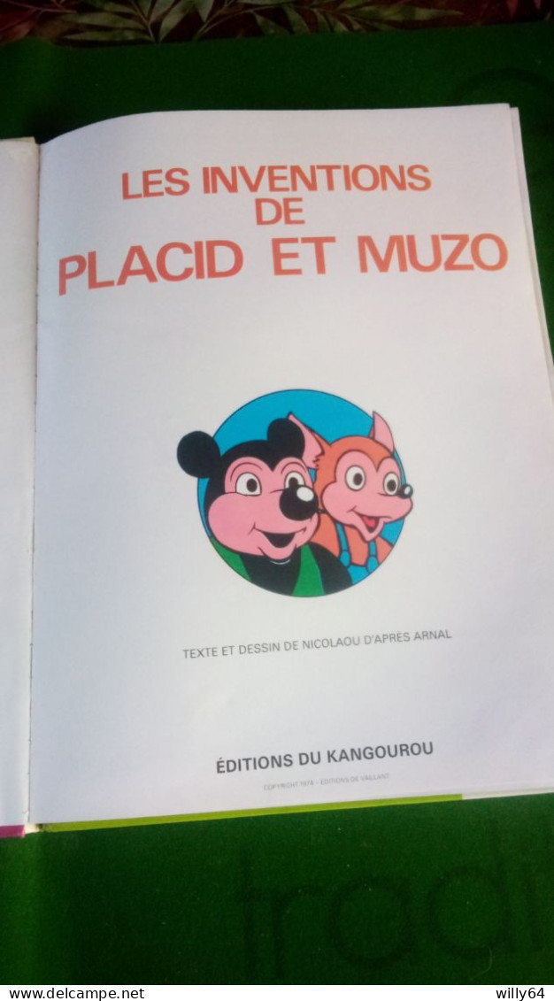 PIF ALBUM  Les Inventions De PLACID Et MUZO  EO 1974   Editions KANGOUROU   TBE - Pif & Hercule