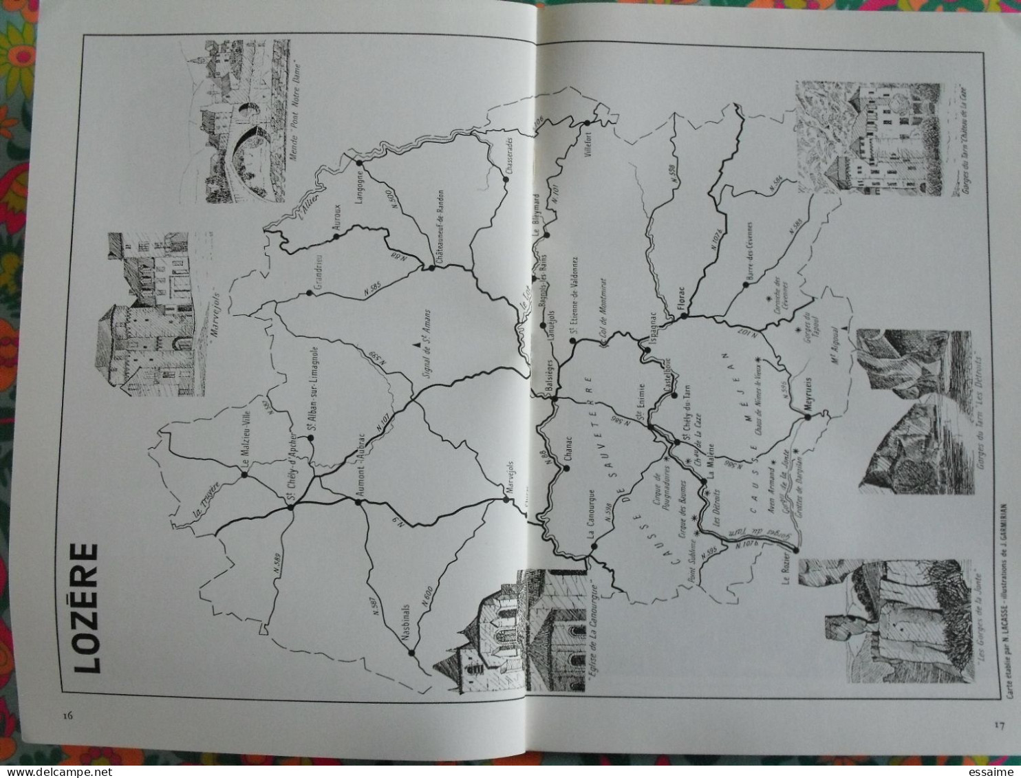 La France à table n° 151. 1971. Lozère. mende langogne tarn aven armand dargilan chirac chanac bagnols. gastronomie