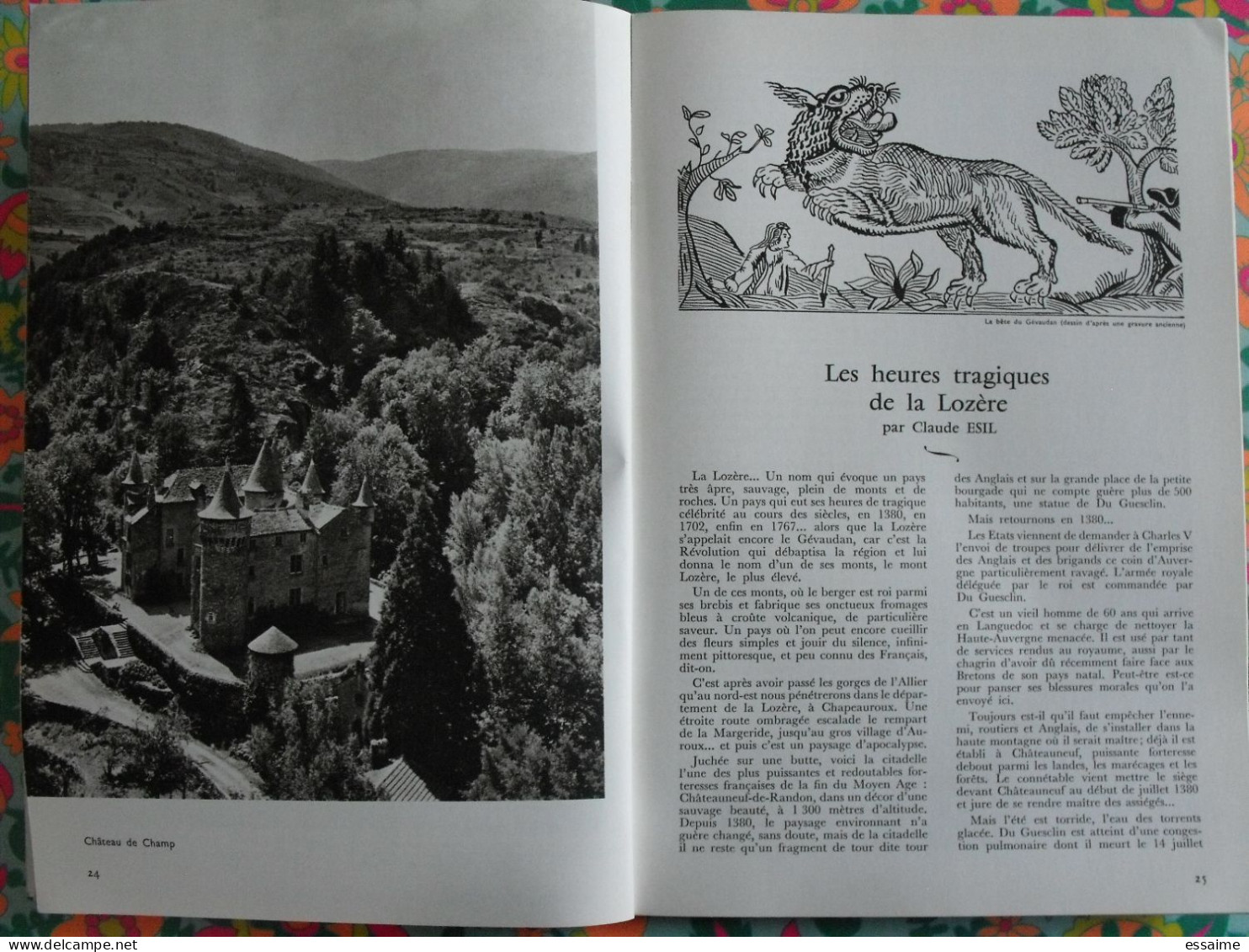 La France à table n° 151. 1971. Lozère. mende langogne tarn aven armand dargilan chirac chanac bagnols. gastronomie