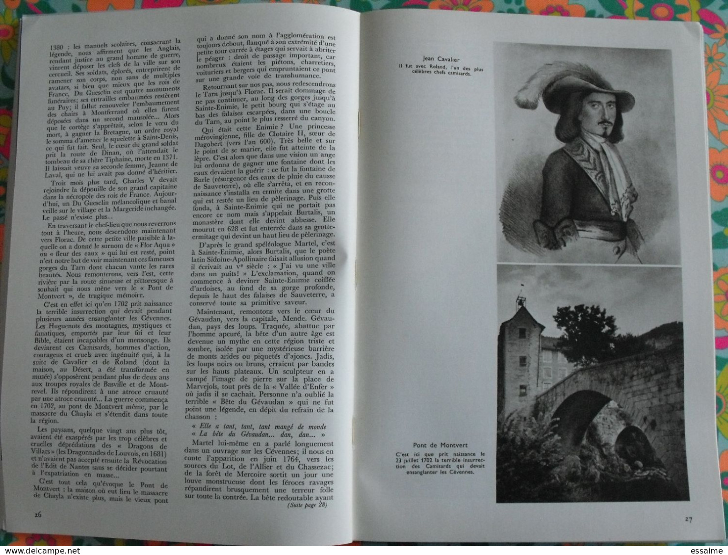 La France à table n° 151. 1971. Lozère. mende langogne tarn aven armand dargilan chirac chanac bagnols. gastronomie