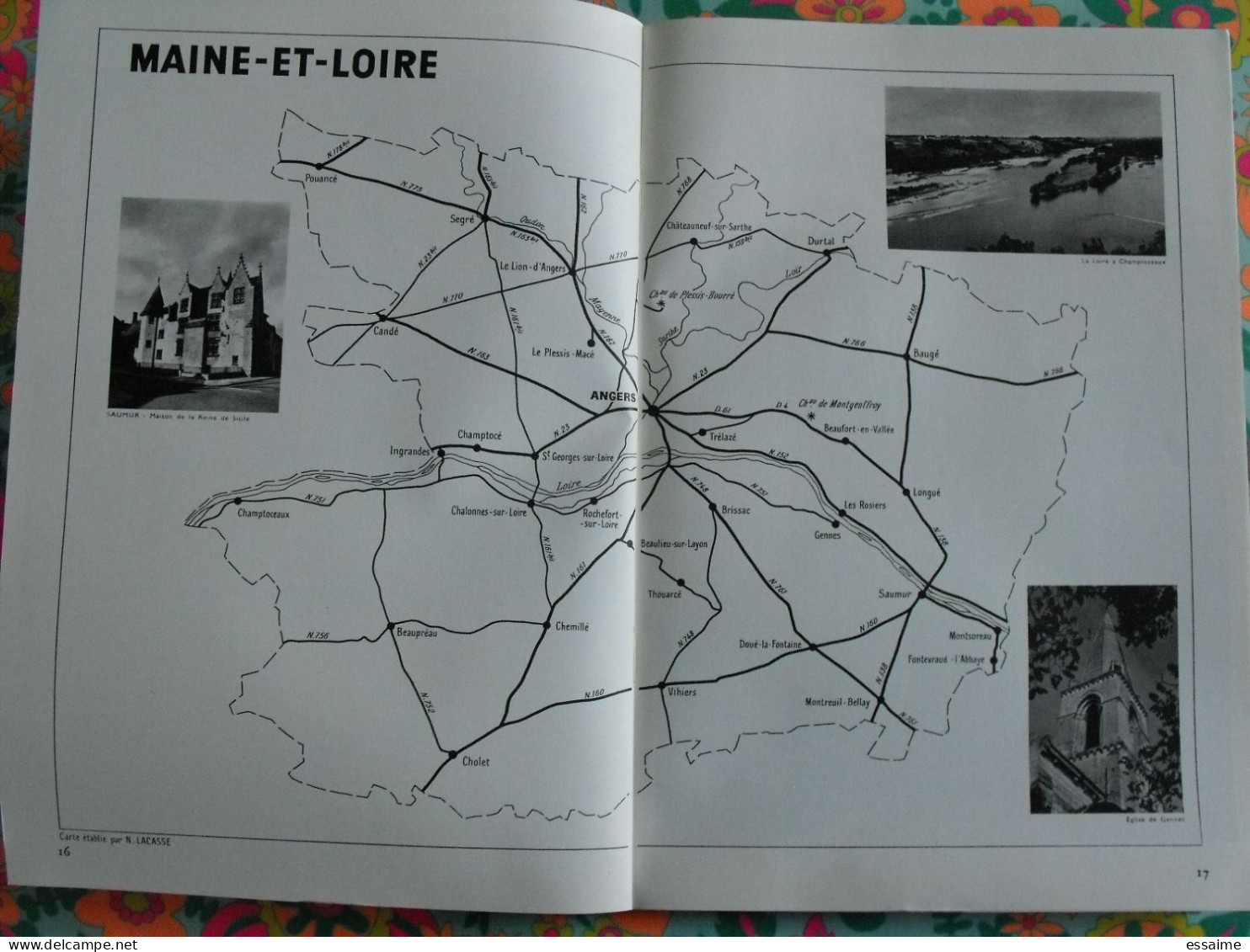 La France à table n° 172. 1973. Maine-et-Loire. Angers durtal baugé saumur cholet brissac montreuil-bellay . gastronomie