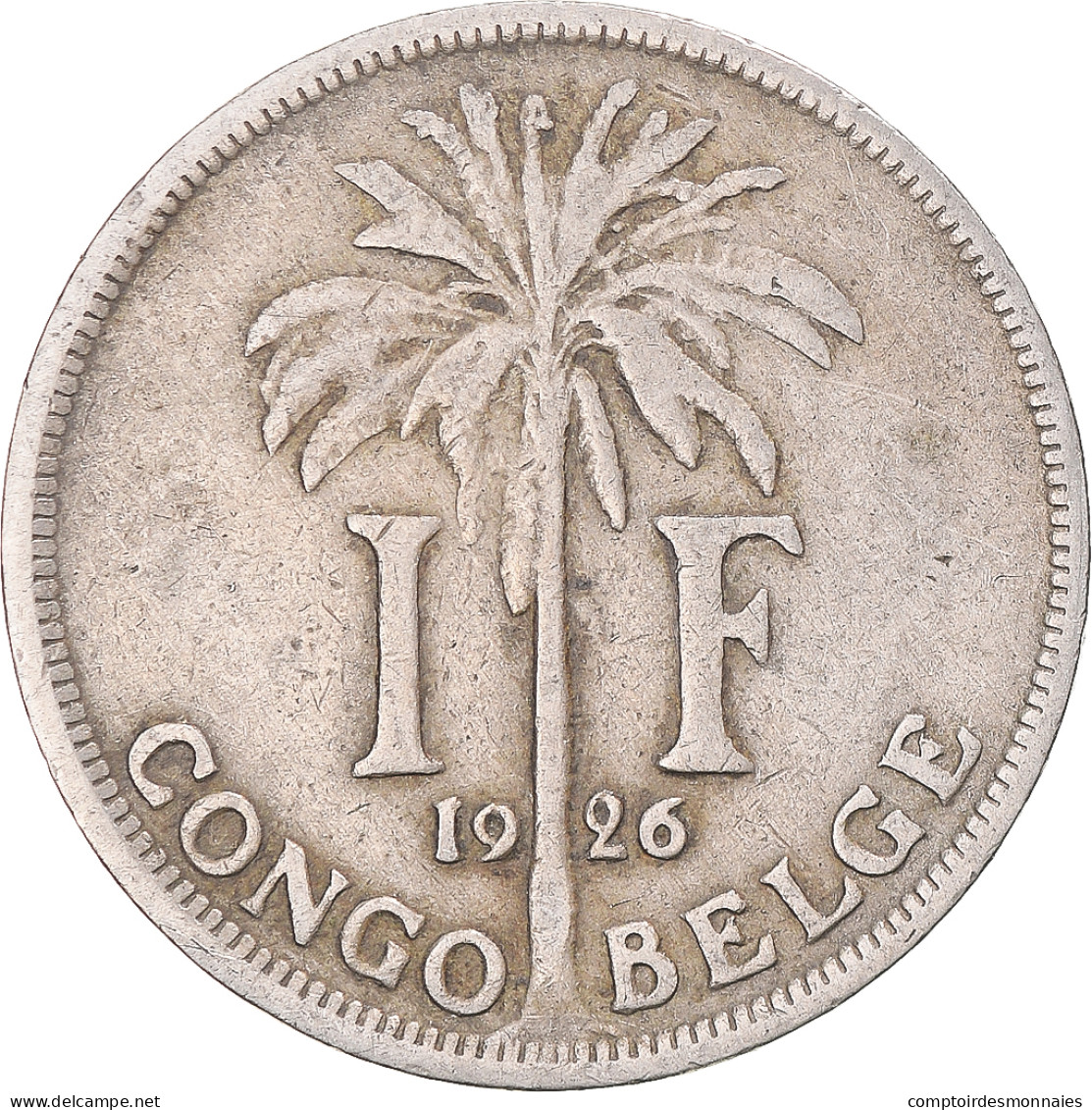 Monnaie, Congo Belge, Albert I, Franc, 1926, TB+, Cupro-nickel, KM:20 - 1910-1934: Albert I.