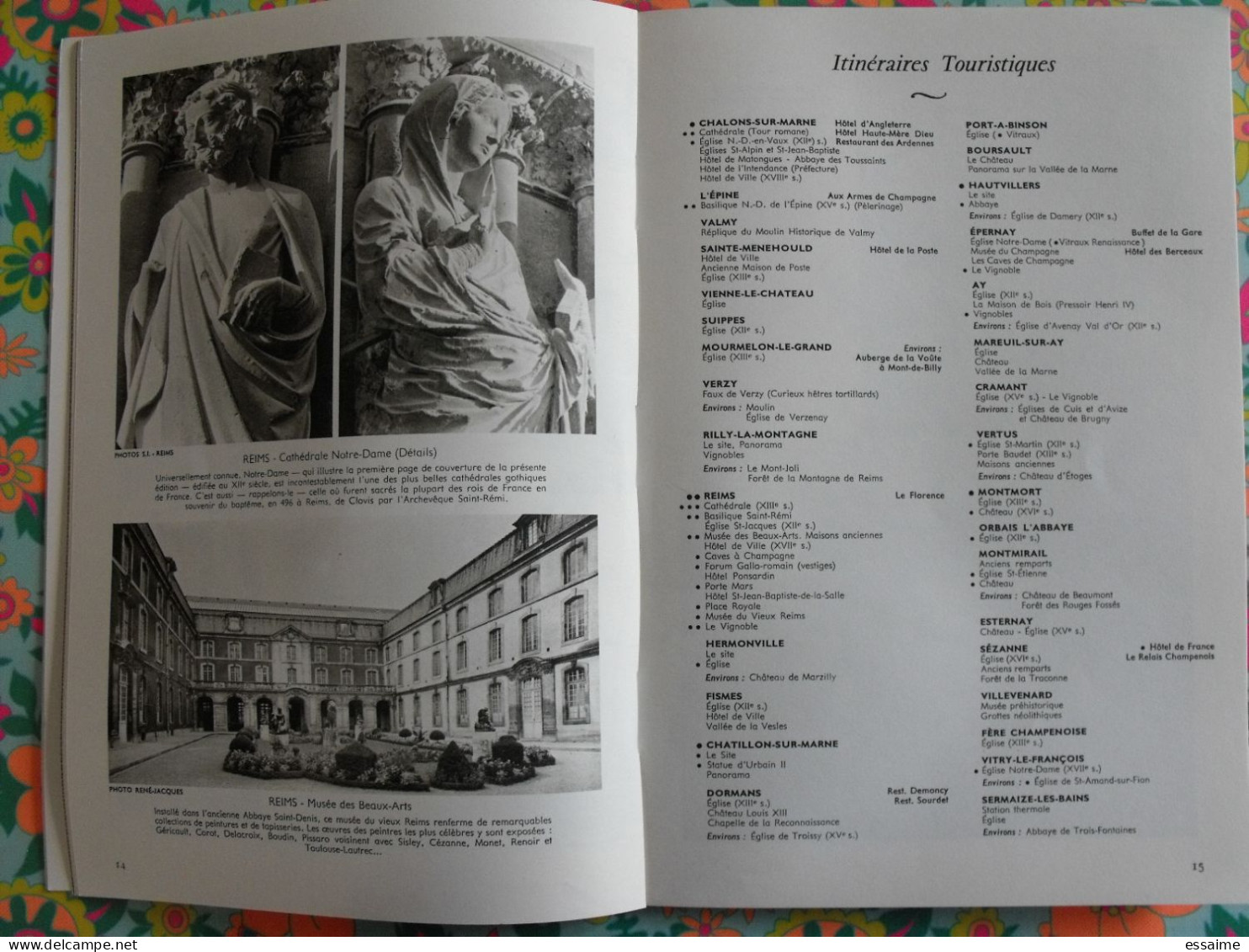 La France à table n° 114. 1965. Marne. chalons l'épine reims chatillon hautvillers vertus sézanne vitry ay. gastronomie