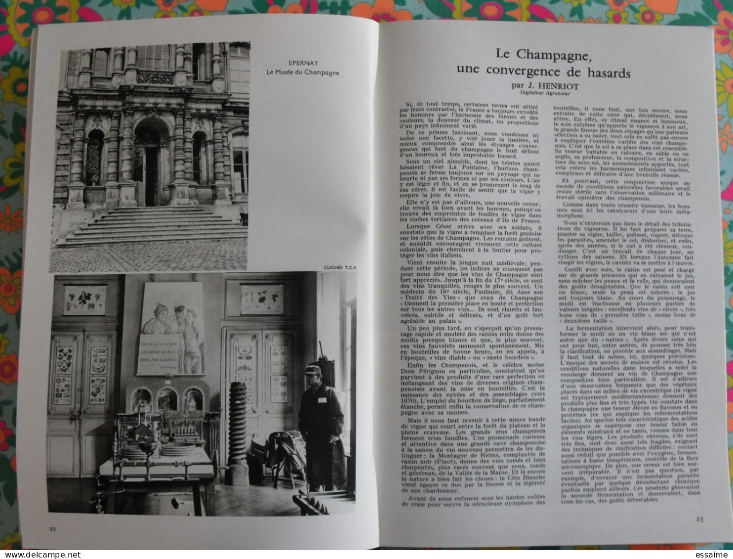 La France à table n° 114. 1965. Marne. chalons l'épine reims chatillon hautvillers vertus sézanne vitry ay. gastronomie