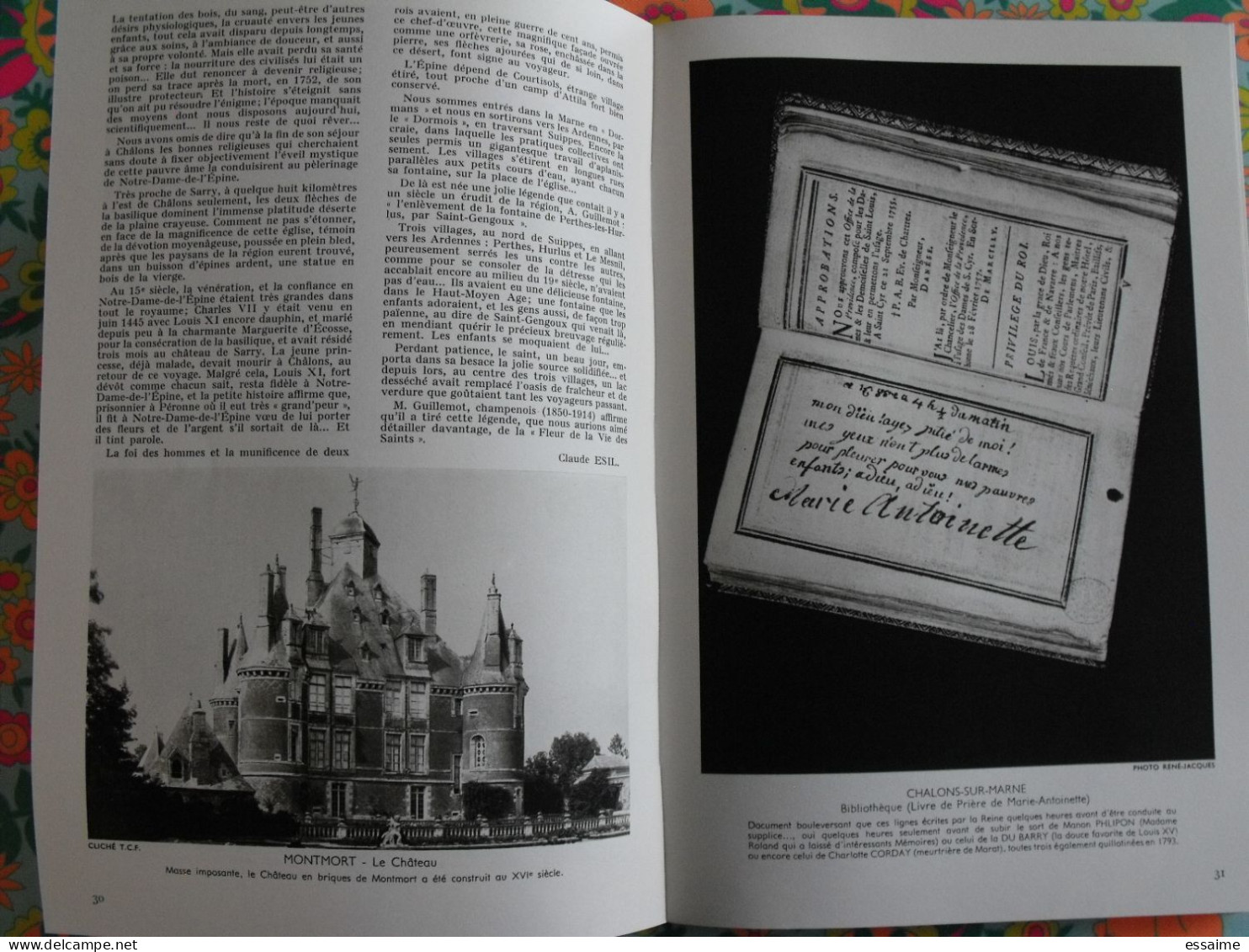 La France à table n° 114. 1965. Marne. chalons l'épine reims chatillon hautvillers vertus sézanne vitry ay. gastronomie